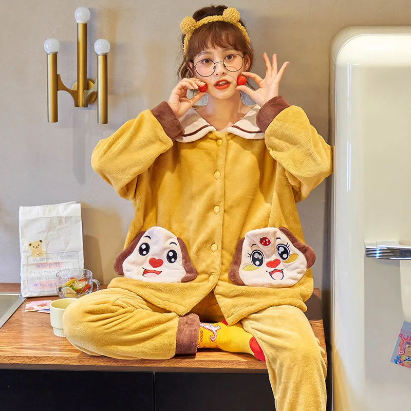Winter Warm Women Pajamas sets Sleepwear Flannel Long Sleeves Pajamas Sleepwear Cute Animal Female Homewear pijamas Cartoon pjs
Winter Warm Women Pajamas sets Sleepwear Flannel Long Sleeves Pajamas Sleepwear Cute Animal Female Homewear pijamas Cartoon pjs