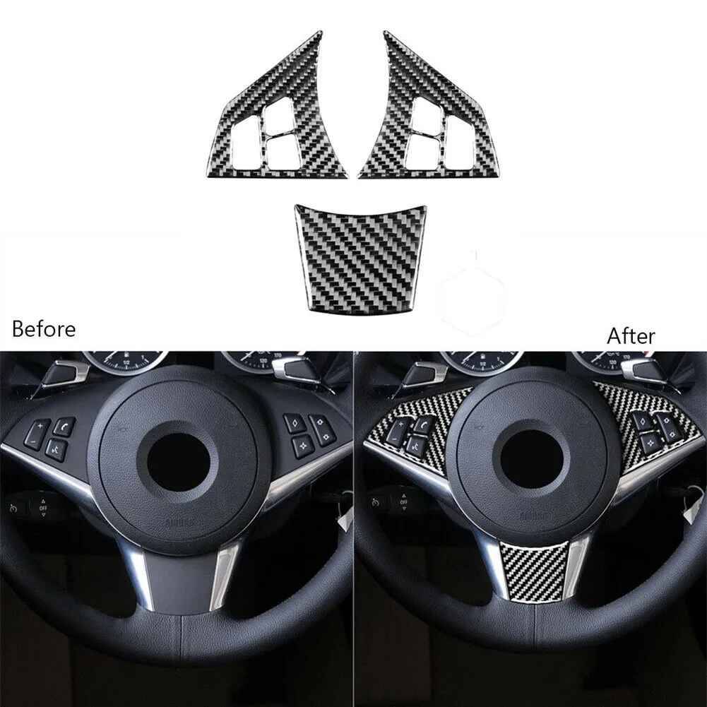 3Pcs Button Frame Trim Carbon Fiber Car Steering Wheel Button Frame Sticker For BMW 6 Series E63 E64 2004-2010 Car Interior
3Pcs Button Frame Trim Carbon Fiber Car Steering Wheel Button Frame Sticker For BMW 6 Series E63 E64 2004-2010 Car Interior