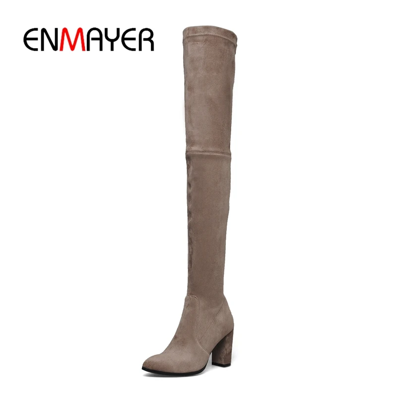 ENMAYER botas mujer women pointed toe over the knee boots women solid high heel boots Big size 34-43 ZYL986
ENMAYER botas mujer women pointed toe over the knee boots women solid high heel boots Big size 34-43 ZYL986
