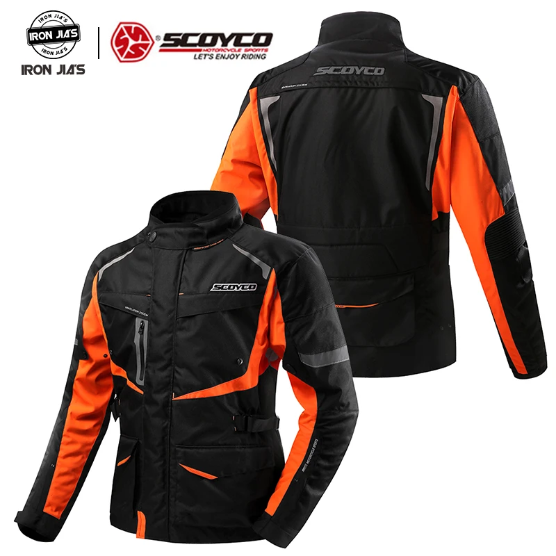 Фото SCOYCO мотоциклетная одежда защитная куртка водонепроницаемая теплая зимняя