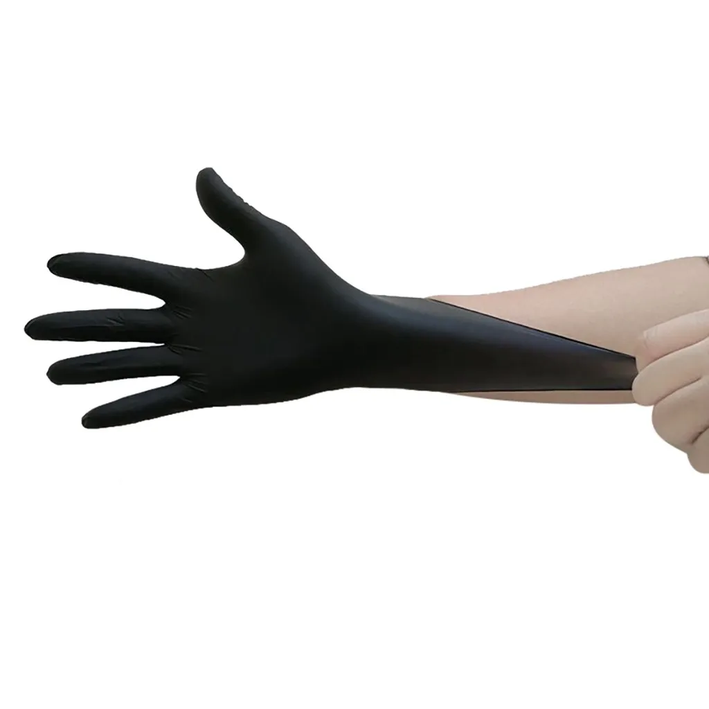 100pcs Black Disposable Latex Nitrile Glove Working Gloves Food Grade Waterproof Allergy Free Work Safety Gloves S/m/l Gloves
100pcs Black Disposable Latex Nitrile Glove Working Gloves Food Grade Waterproof Allergy Free Work Safety Gloves S/m/l Gloves