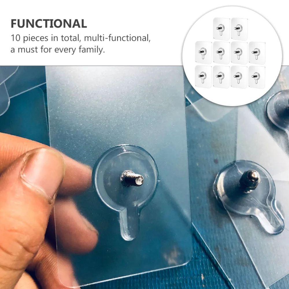 10pcs Self Adhesive Screws Stickers Home Wall Hooks Door Hook Kitchen Hooks 
10pcs Self Adhesive Screws Stickers Home Wall Hooks Door Hook Kitchen Hooks