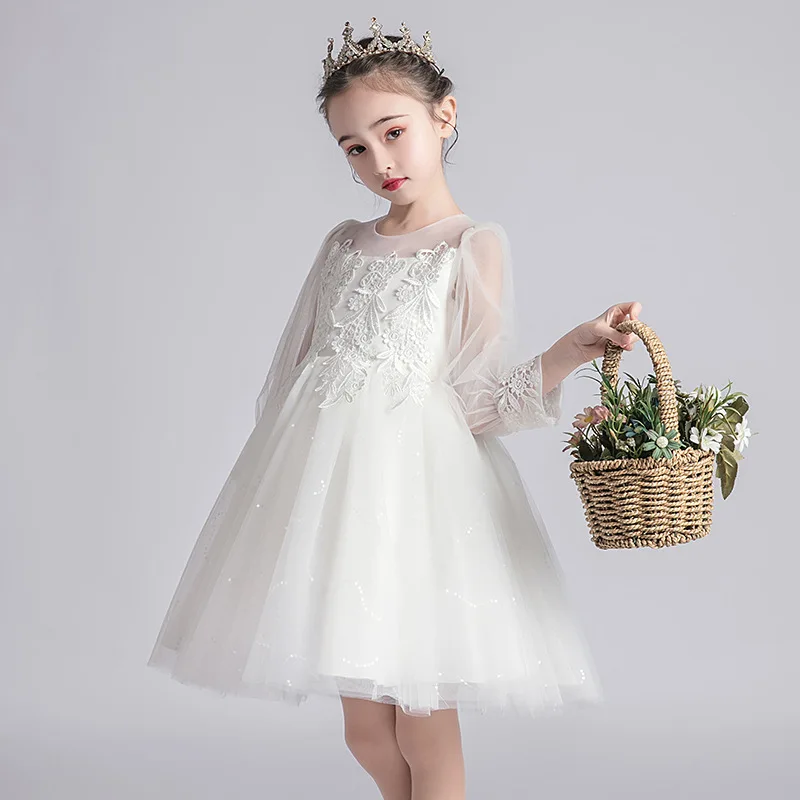 2021 Spring Girl's Long Sleeve Dress Mesh Pompous Dress Little Girl's Performance Dress Girls Clothes
2021 Spring Girl's Long Sleeve Dress Mesh Pompous Dress Little Girl's Performance Dress Girls Clothes