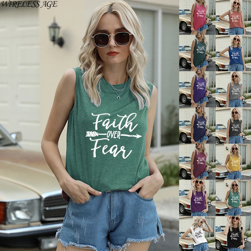 WIRELESS AGE T Shirt Women Sleeveless Round Neck Letter Arrow Printed Loose Casual Women's Vest Tops New Summer Fashion Wild
WIRELESS AGE T Shirt Women Sleeveless Round Neck Letter Arrow Printed Loose Casual Women's Vest Tops New Summer Fashion Wild