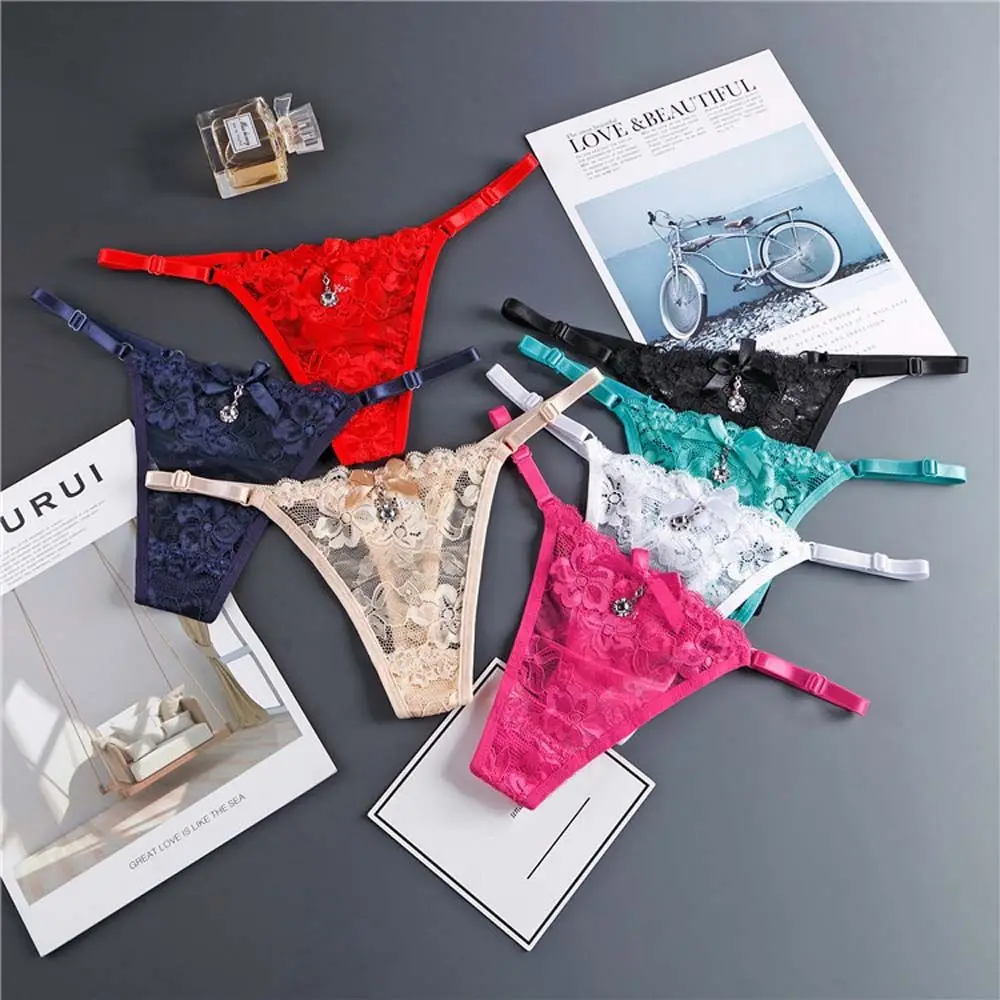Adjustable Transparent Sexy Lingerie G-String Lace Women Panties Underwear Thongs Solid T-Back
Adjustable Transparent Sexy Lingerie G-String Lace Women Panties Underwear Thongs Solid T-Back