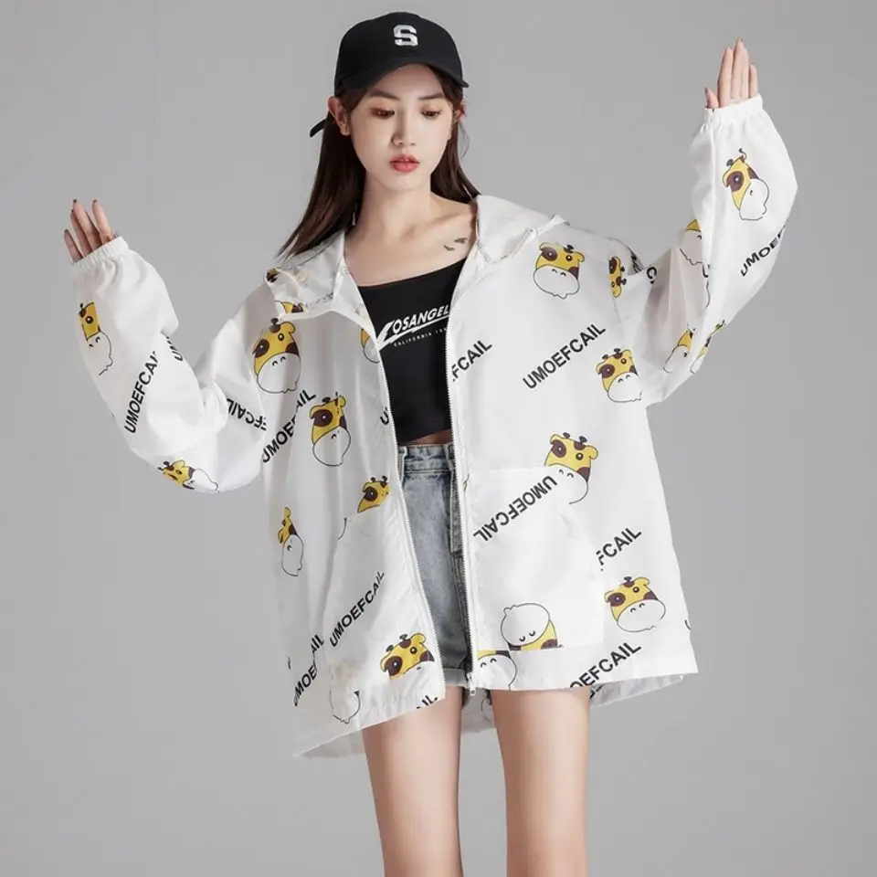 Summer Thin Zipper Hoodie Oversized Sunscreen Tops Japan Cartoon Ulzzang Female Fashion Punk Amine Print Clothes Streetwear
Summer Thin Zipper Hoodie Oversized Sunscreen Tops Japan Cartoon Ulzzang Female Fashion Punk Amine Print Clothes Streetwear