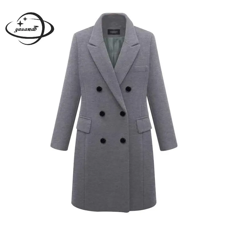 Женское шерстяное пальто, зимние женские куртки из смешанного материала, одежда с отложным воротником, двубортная длинная стильная женская верхняя одежда, H85
Женское шерстяное пальто, зимние женские куртки из смешанного материала, одежда с отложным воротником, двубортная длинная стильная женская верхняя одежда, H85