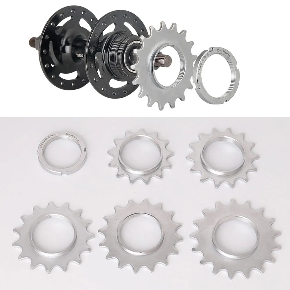Bicycle Sprocket Fixed Gear Speed Cog Lock Ring 13T/14T/18T Track Bike Cog + Lock Ring For 1/8" Chain Cycling Parts Accessories
Bicycle Sprocket Fixed Gear Speed Cog Lock Ring 13T/14T/18T Track Bike Cog + Lock Ring For 1/8" Chain Cycling Parts Accessories