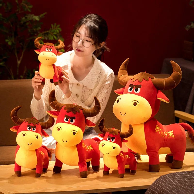 New Cute Animal Cartoon Cows Mascot Stuffed Plush Soft Toy PP Cotton Simulation Cow New Year's Doll Birthday Christmas Gift
New Cute Animal Cartoon Cows Mascot Stuffed Plush Soft Toy PP Cotton Simulation Cow New Year's Doll Birthday Christmas Gift
