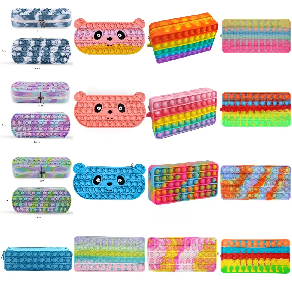 New Decompression Creative Silicone Bags Push Bubble Fidget Toys Rainbow Panda Stationery Box Pencil Case Kids Tie Dye Game Gift
New Decompression Creative Silicone Bags Push Bubble Fidget Toys Rainbow Panda Stationery Box Pencil Case Kids Tie Dye Game Gift