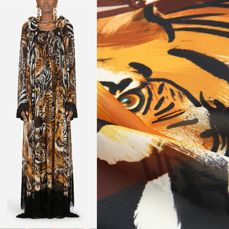 50x145cm Tiger Printed Polyester Chiffon Fabric Cloth Material Factory Custom Dress Sewing Clothing Scarf Handmade Fabric
50x145cm Tiger Printed Polyester Chiffon Fabric Cloth Material Factory Custom Dress Sewing Clothing Scarf Handmade Fabric