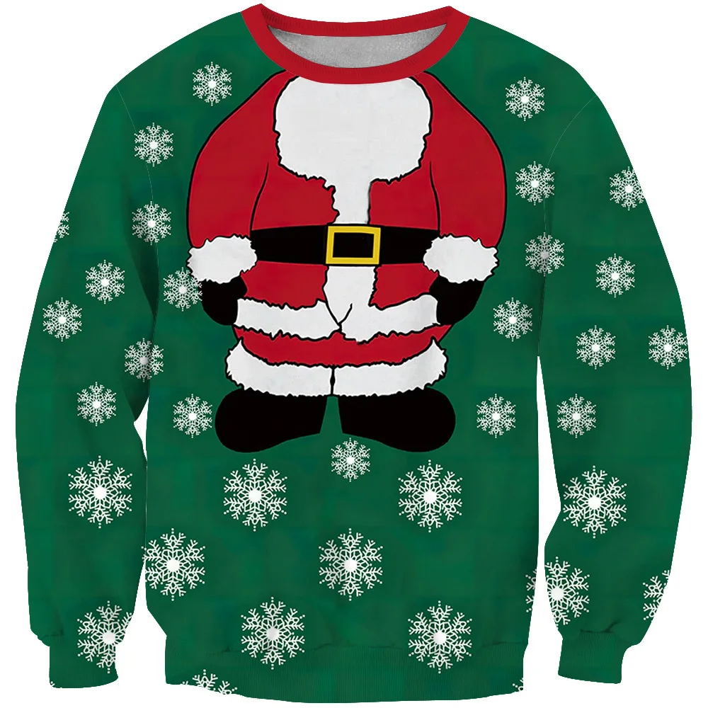 2022 High Quality Christmas Sweater 3d Pattern Santa Elf Funny Pullover Men and Women Winter Green Sweater Breathable Casual
2022 High Quality Christmas Sweater 3d Pattern Santa Elf Funny Pullover Men and Women Winter Green Sweater Breathable Casual