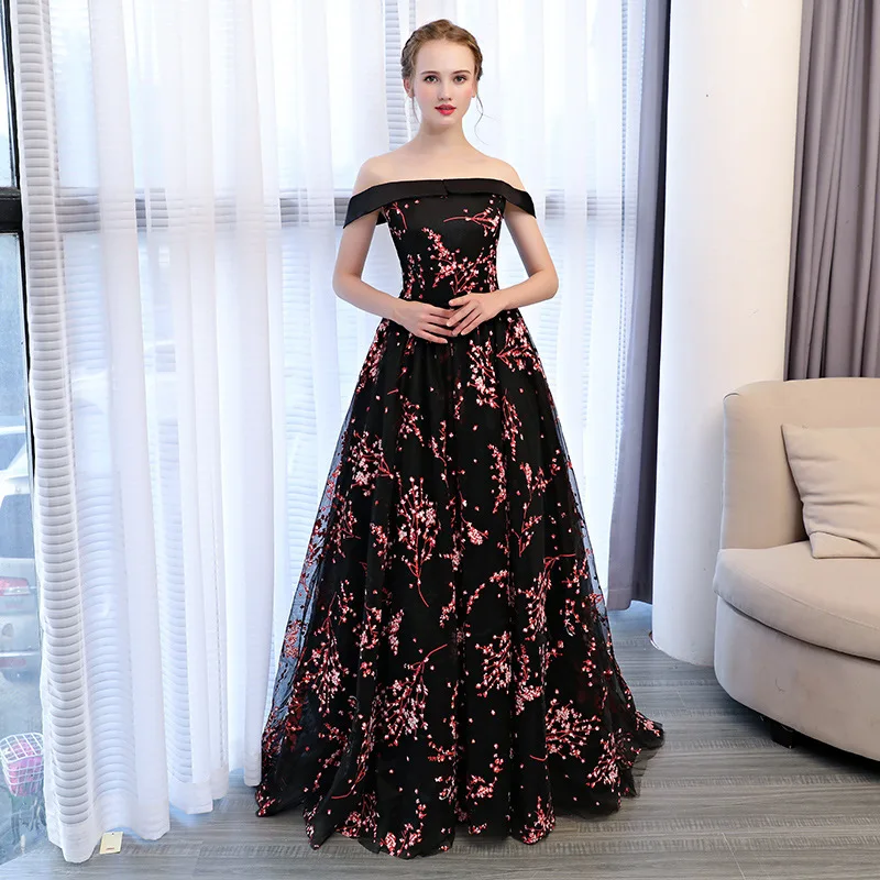 Sexy Slash Neck Bridesmaid Wedding Lace Dresses Elegant Slim Print Floral Banquet Fit And Flare Skirt Floor-Lenght Gown XS-3XL
Sexy Slash Neck Bridesmaid Wedding Lace Dresses Elegant Slim Print Floral Banquet Fit And Flare Skirt Floor-Lenght Gown XS-3XL