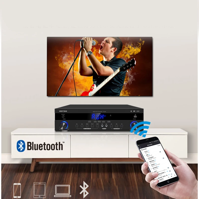 Kaolanhon 220V 800W AK-310 High Power 4.0 Bluetooth Amplifier Home KTV Audio Card Package Speaker Karaoke Amplifier with USB
Kaolanhon 220V 800W AK-310 High Power 4.0 Bluetooth Amplifier Home KTV Audio Card Package Speaker Karaoke Amplifier with USB