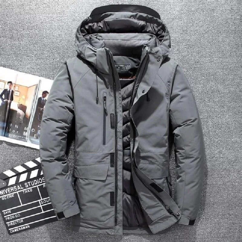 White Duck Down Jacket Men Thick Winter NEW Hat Detached Warm Parka Waterproof Windproof -30 Degrees Top Quality Coats
White Duck Down Jacket Men Thick Winter NEW Hat Detached Warm Parka Waterproof Windproof -30 Degrees Top Quality Coats