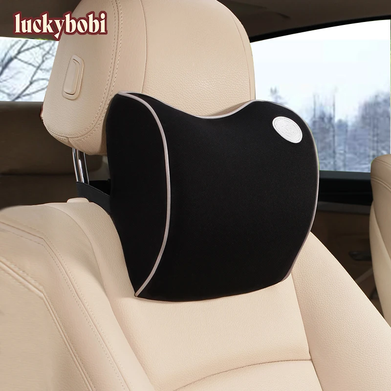 Автомобильная подушка для шеи 3D из хлопка с эффектом памяти теплая дышащая