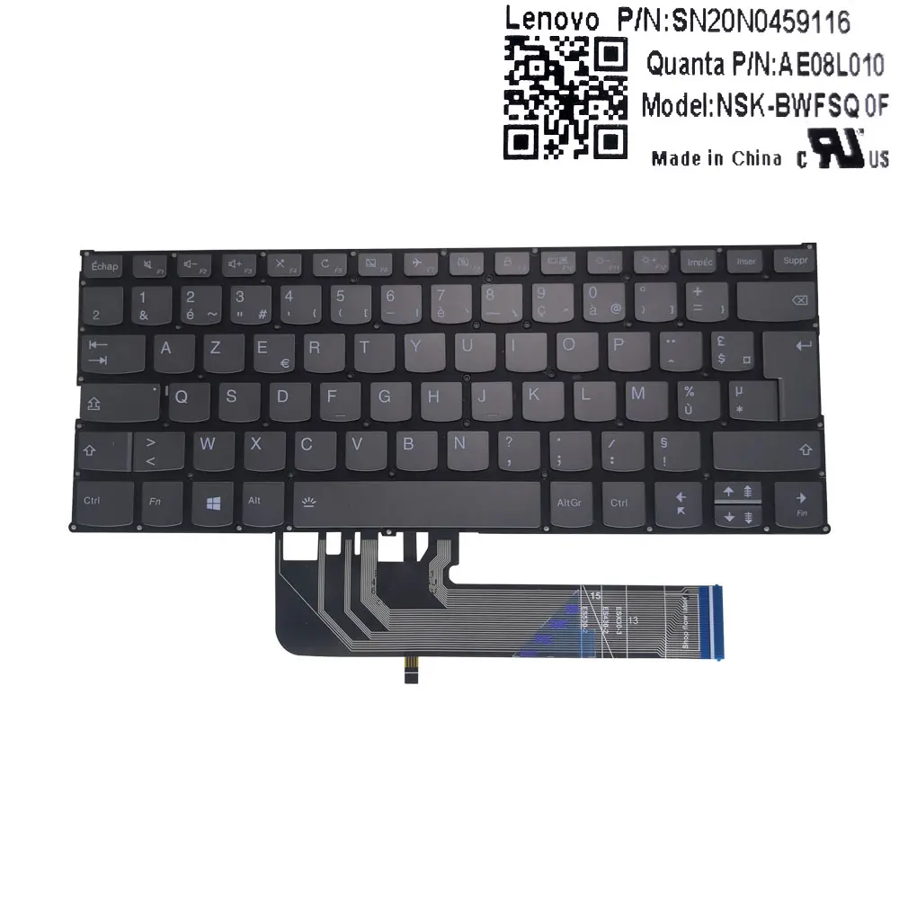 Клавиатура для ноутбука с подсветкой Lenovo IdeaPad C340 14 14API 14IWL C740 14IML 730 15 15IWL 13IKB 530 530S UK TR