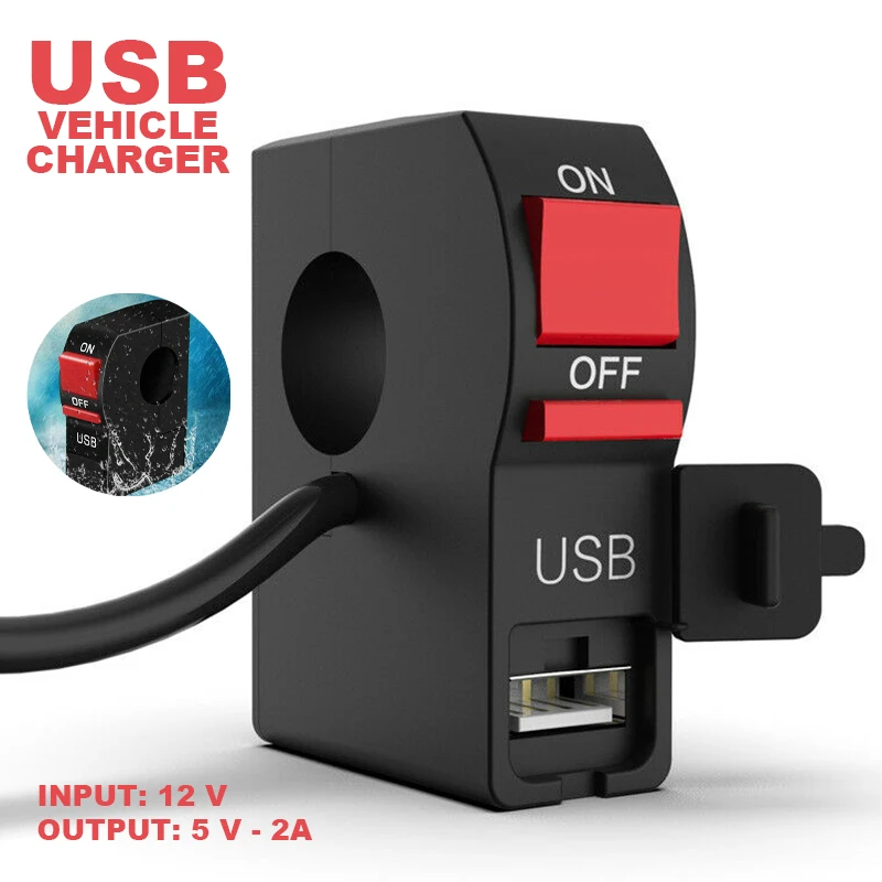 Motorcycle Electromobile Handlebar USB Charger Supply Socket Double Mounts Waterproof for Motos Handlebar Equipment
Motorcycle Electromobile Handlebar USB Charger Supply Socket Double Mounts Waterproof for Motos Handlebar Equipment