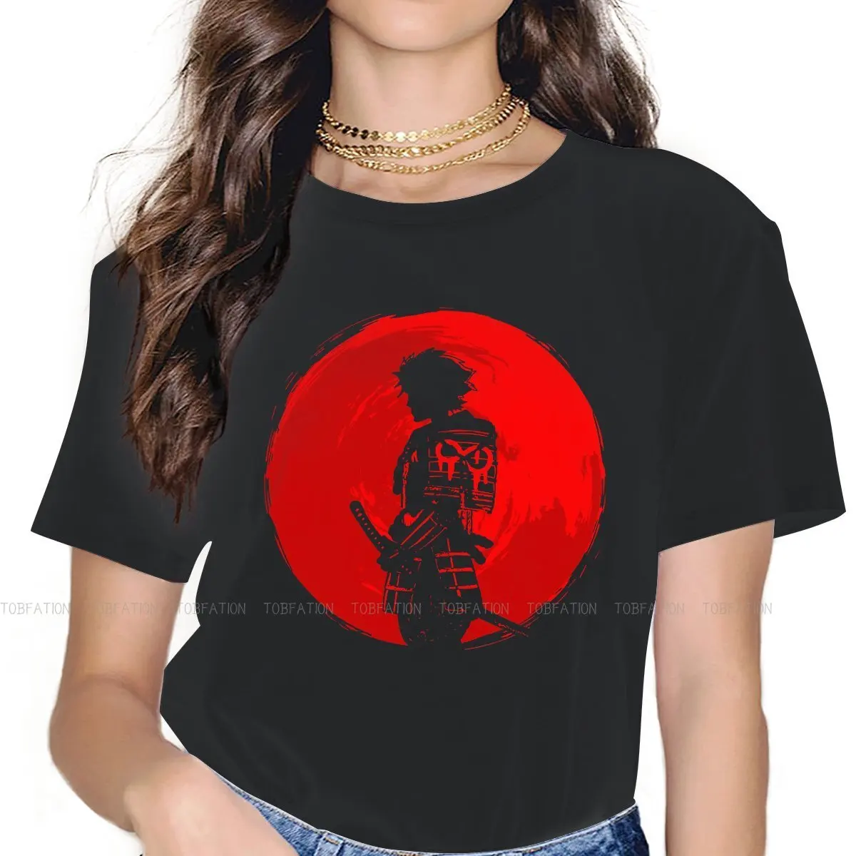 

Leisure Hip Hop TShirt Samurai Champloo Manglobe Mugen Jin Fuu Anime Style Tops Casual T Shirt Women 5XL Unique