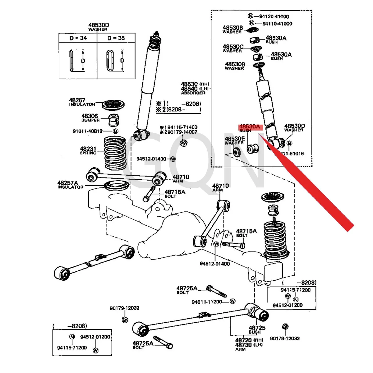 Bushing (for rear shock absorber) 1978-Toy ota STA RLE TCO ROL LAJ PPC ORO LLA WAG ON front stabilizer bar cushion
Bushing (for rear shock absorber) 1978-Toy ota STA RLE TCO ROL LAJ PPC ORO LLA WAG ON front stabilizer bar cushion