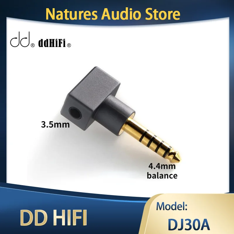 

DD ddHiFi DJ30A, female 3.5 adapter. Apply to 3.5mm earphone cable, from 4.4 output such as Cayin iFi FiiO Hiby Shanling etc.