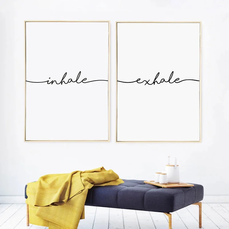 Simple yoga room decoration inspirational inhale exhale wall art posters and prints canvas print painting pictures home decor
Simple yoga room decoration inspirational inhale exhale wall art posters and prints canvas print painting pictures home decor