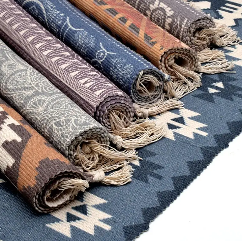 Persian Kilim Cotton Bedside Carpet Woven Mat Bathroom Living Room Carpets Geometric Hand Made Indian Rug Bohemian Printing Rug
Persian Kilim Cotton Bedside Carpet Woven Mat Bathroom Living Room Carpets Geometric Hand Made Indian Rug Bohemian Printing Rug