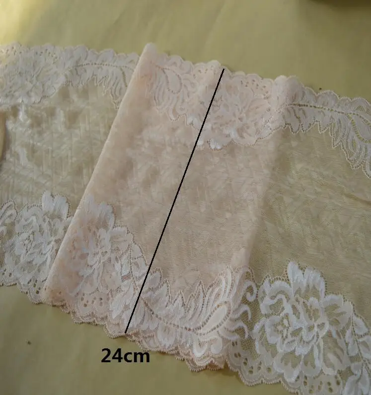 1 м/лот 24 см нейлоновая эластичная кожа кружевной отделкой для DIY аксессуары