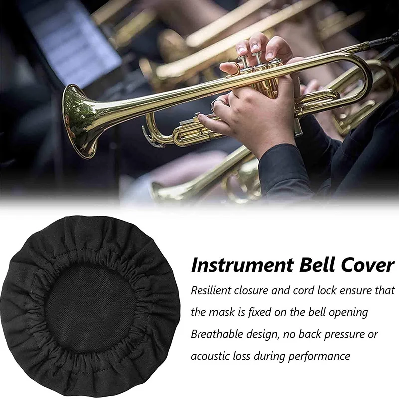 

Reusable Music Instrument Bell Cover-2 Pcs Trumpet Cover for Trumpet, Alto Saxophone, Bass Clarinet, Cornet Bell Cover