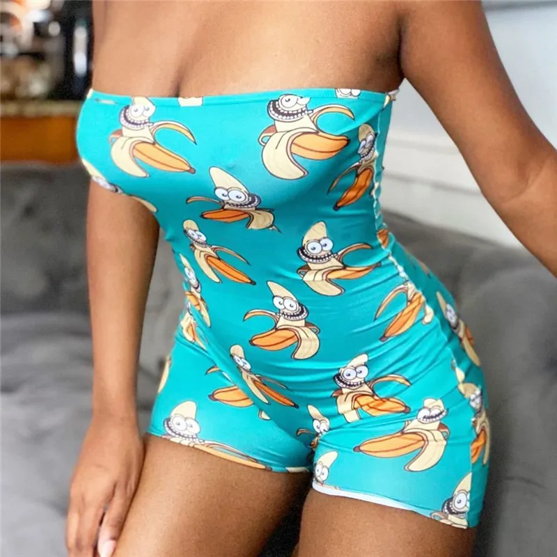 Women Printed Strapless Sexy Club Bodycon Playsuit Off Shoulder Short Slim Skinny Jumpsuit Bodysuit Overalls
Women Printed Strapless Sexy Club Bodycon Playsuit Off Shoulder Short Slim Skinny Jumpsuit Bodysuit Overalls