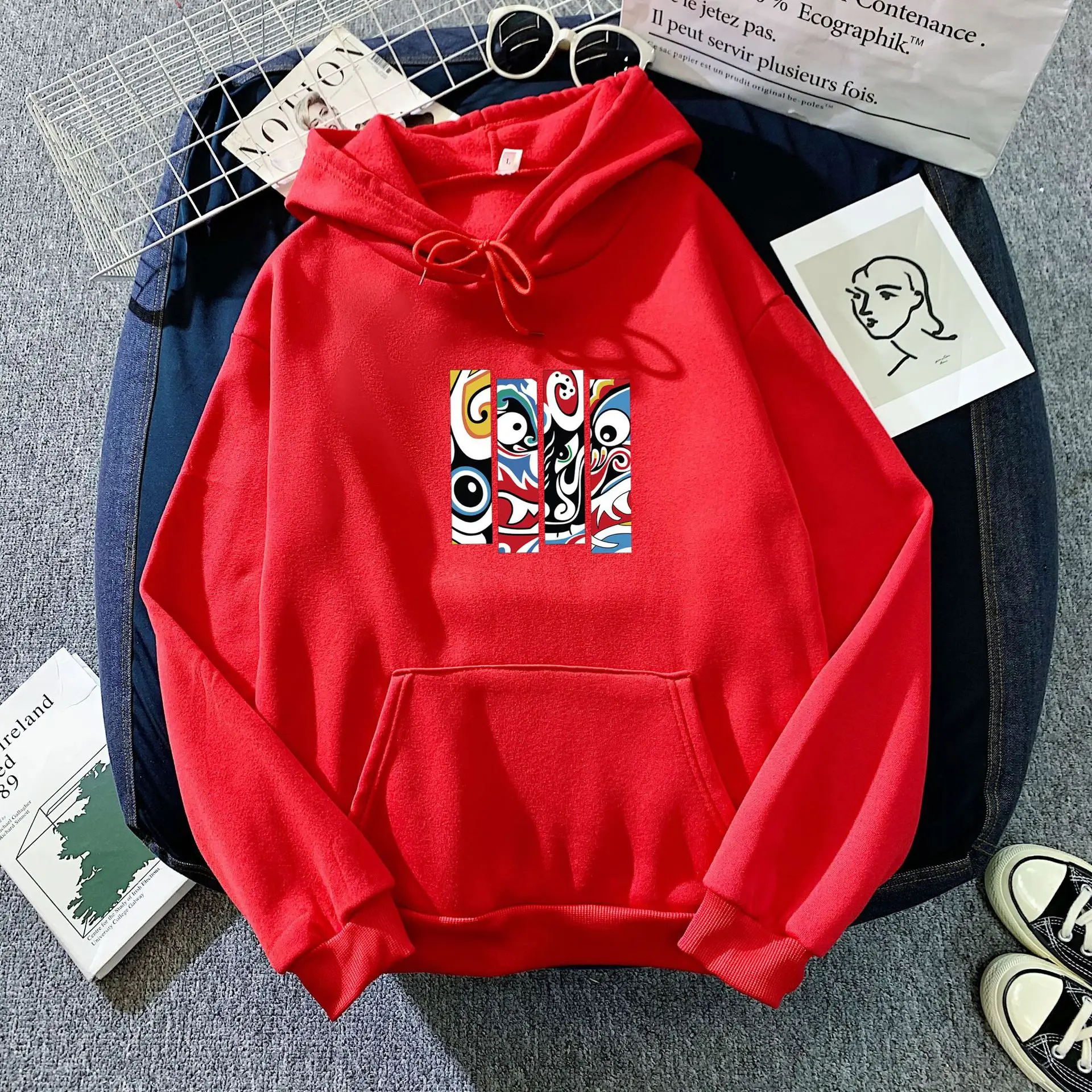Trendy Autumn Winter Fleece-Lined Cartoon Hooded Sweatshirt Business Attire Male and Female Couples Wear Top Long-Sleeved Coats 
Trendy Autumn Winter Fleece-Lined Cartoon Hooded Sweatshirt Business Attire Male and Female Couples Wear Top Long-Sleeved Coats