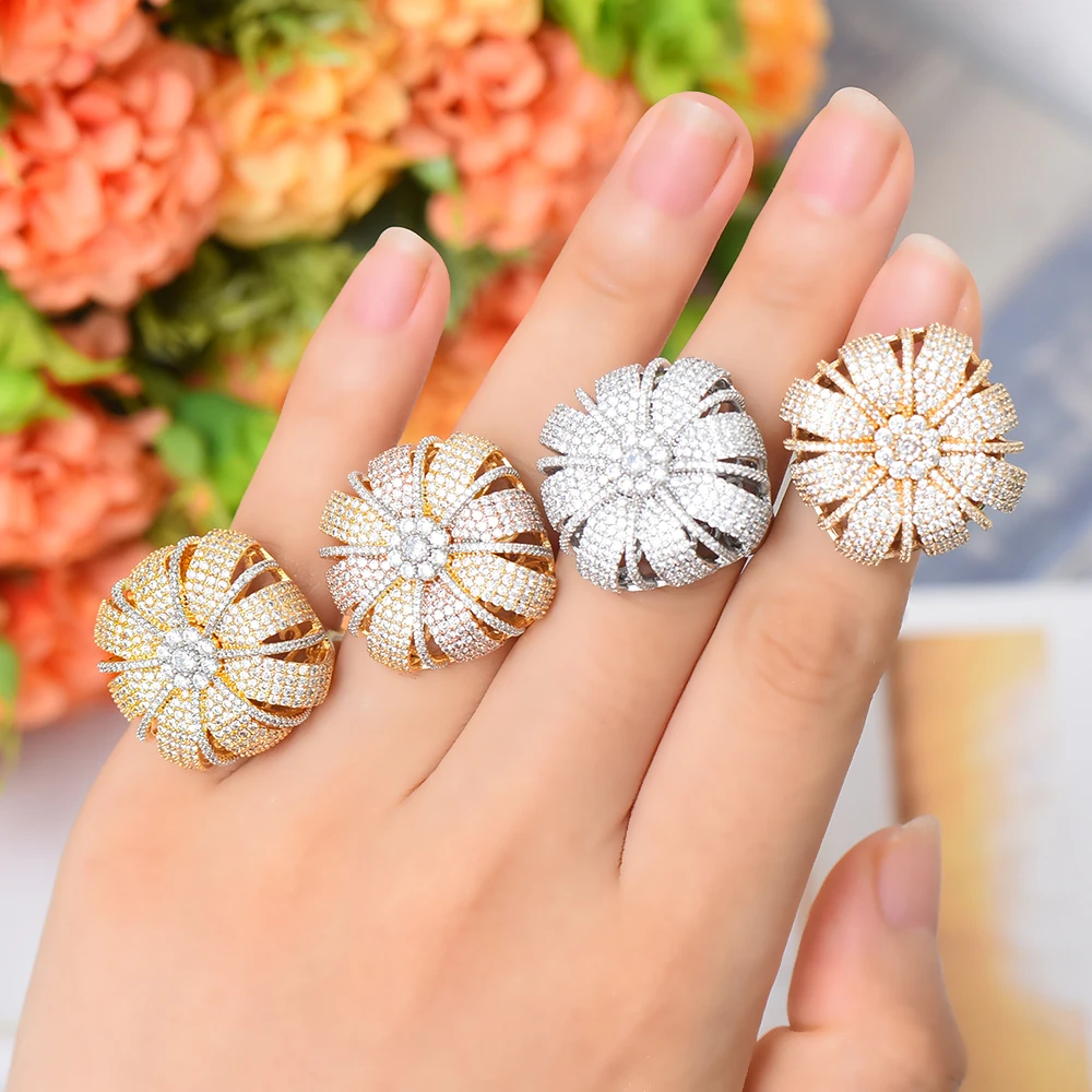 KellyBola Shiny Flower Rings Luxury Full Charm CZ Cubic Zirconia Finger Rings For Women Bridal Wedding Jewelry Accessories
KellyBola Shiny Flower Rings Luxury Full Charm CZ Cubic Zirconia Finger Rings For Women Bridal Wedding Jewelry Accessories
