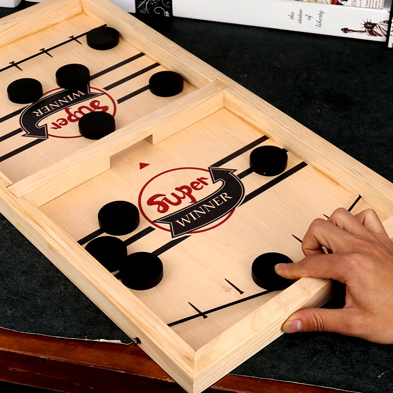 Fast Sling Puck Game Paced Wooden Table Hockey Winner Games Interactive Chess Toys for Adult Children Desktop
Fast Sling Puck Game Paced Wooden Table Hockey Winner Games Interactive Chess Toys for Adult Children Desktop