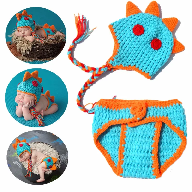 2pcs/Set Dinosaur Shape Handmade Crochet Baby Photography Costume 0-6months Newborn Photo Clothes
2pcs/Set Dinosaur Shape Handmade Crochet Baby Photography Costume 0-6months Newborn Photo Clothes