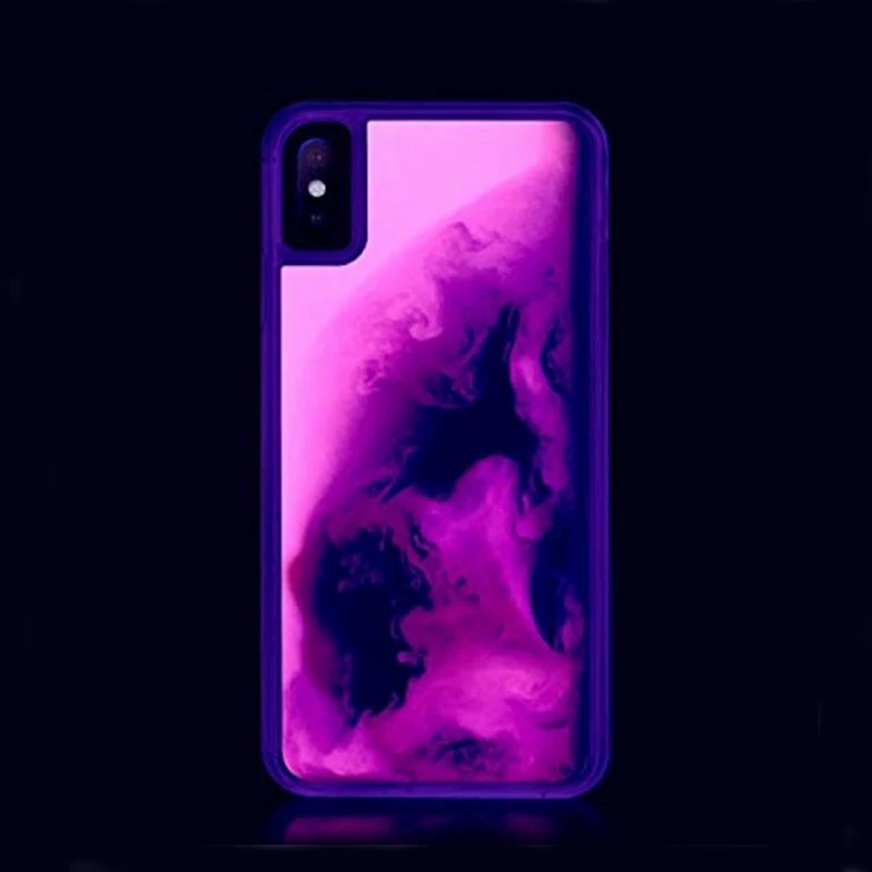 Светящийся неоновый песок жидкий защитный чехол для Xiaomi Redmi Note 7 Pro Блестящий