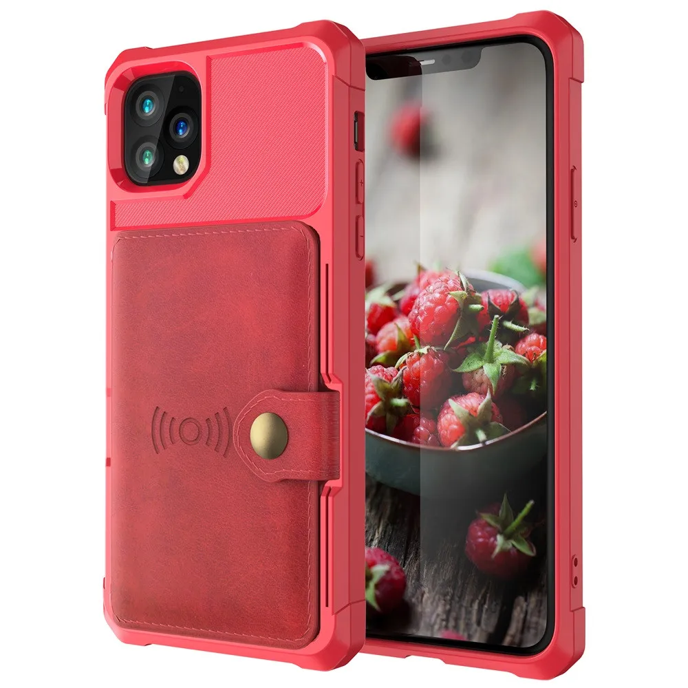 Чехол бумажник VOBERRY для IPhone 11/11 PRO/11 PRO MAX кожаный чехол с откидной крышкой