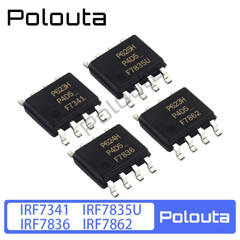 10 Pcs/lot Polouta IRF7835U IRF7836 IRF7862 IRF7341 SOP8 Field Effect Transistor Patch Multi-specification Components
10 Pcs/lot Polouta IRF7835U IRF7836 IRF7862 IRF7341 SOP8 Field Effect Transistor Patch Multi-specification Components
