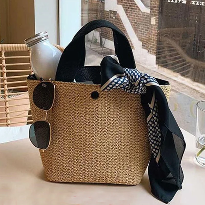 Retro Shoulder Handbag Women's Fashion Summer Straw Bag Hand-held Seaside Holida Beach Bag Total Bag
Retro Shoulder Handbag Women's Fashion Summer Straw Bag Hand-held Seaside Holida Beach Bag Total Bag