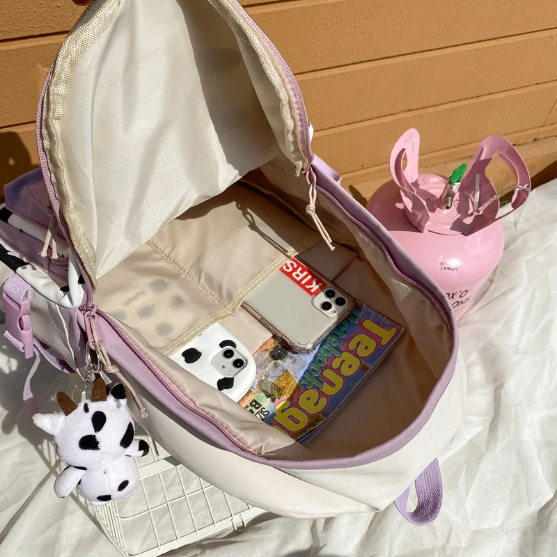 2021 New Cow Print Waterproof Nylon Women Backpack Female College Schoolbag Student Big Laptop Backpack Korean Lovely Travel Gag
2021 New Cow Print Waterproof Nylon Women Backpack Female College Schoolbag Student Big Laptop Backpack Korean Lovely Travel Gag