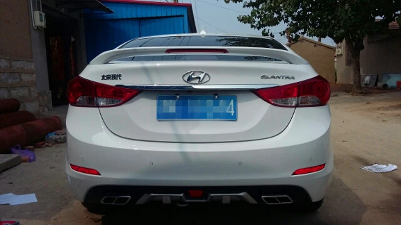 

For Hyundai Elantra Spoiler 2012 2013 2014 2015 Car Tail Wing Decoration ABS Plastic Unpainted Primer Rear Trunk Spoiler