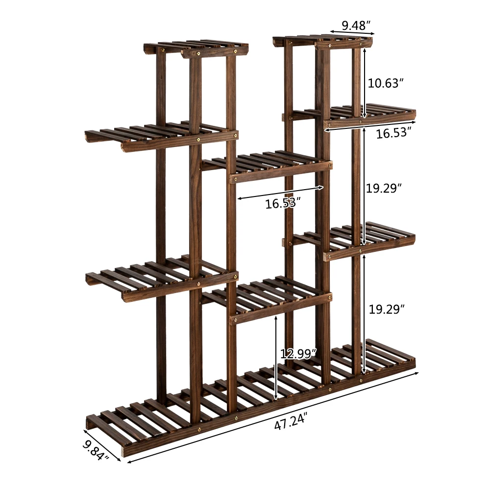 (7-day Delivery) Hot Sale 4-Story 12-Seat Indoor And Outdoor Multi-Function Carbonized Wood Plant Stand Garden Decoration
(7-day Delivery) Hot Sale 4-Story 12-Seat Indoor And Outdoor Multi-Function Carbonized Wood Plant Stand Garden Decoration