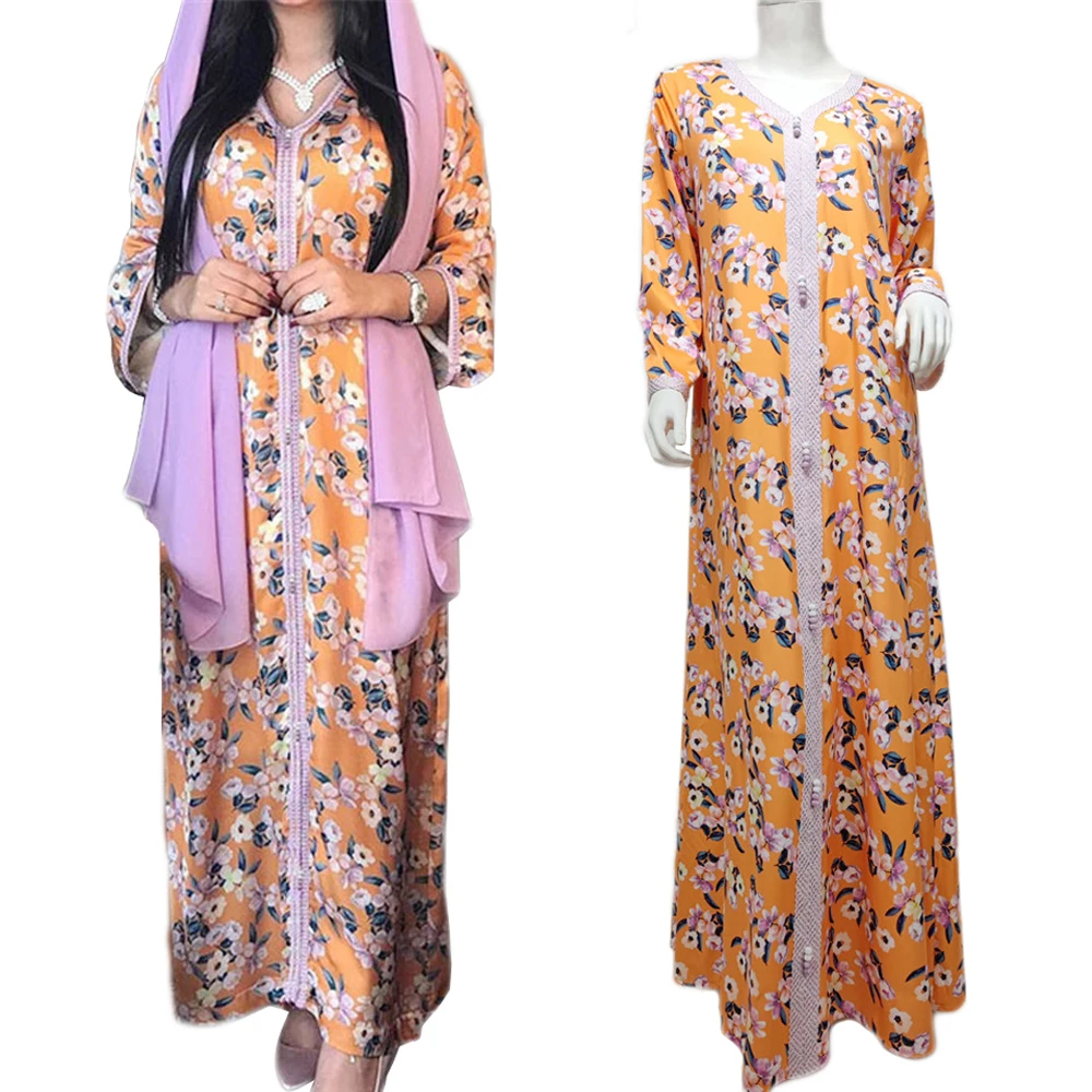 Eid Ramadan Abaya Floral Print Women Dubai Muslim Long Maxi Dress Kaftan Turkey Caftan Loose Islamic Clothing Moroccan Jalabiya
Eid Ramadan Abaya Floral Print Women Dubai Muslim Long Maxi Dress Kaftan Turkey Caftan Loose Islamic Clothing Moroccan Jalabiya