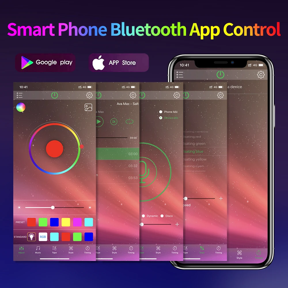 Bluetooth LED Strip Lights RGB 120LEDs/M SMD 5050 DC12V Waterproof LED Light 5M 10M Flexible with Bluetooth Remote and Adapter
Bluetooth LED Strip Lights RGB 120LEDs/M SMD 5050 DC12V Waterproof LED Light 5M 10M Flexible with Bluetooth Remote and Adapter