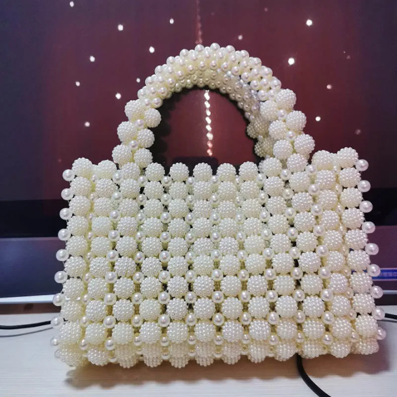 Роскошные акриловые ручные тканые ранцы 2021, новые модные сумки через плечо с бисером, сумки для ужина