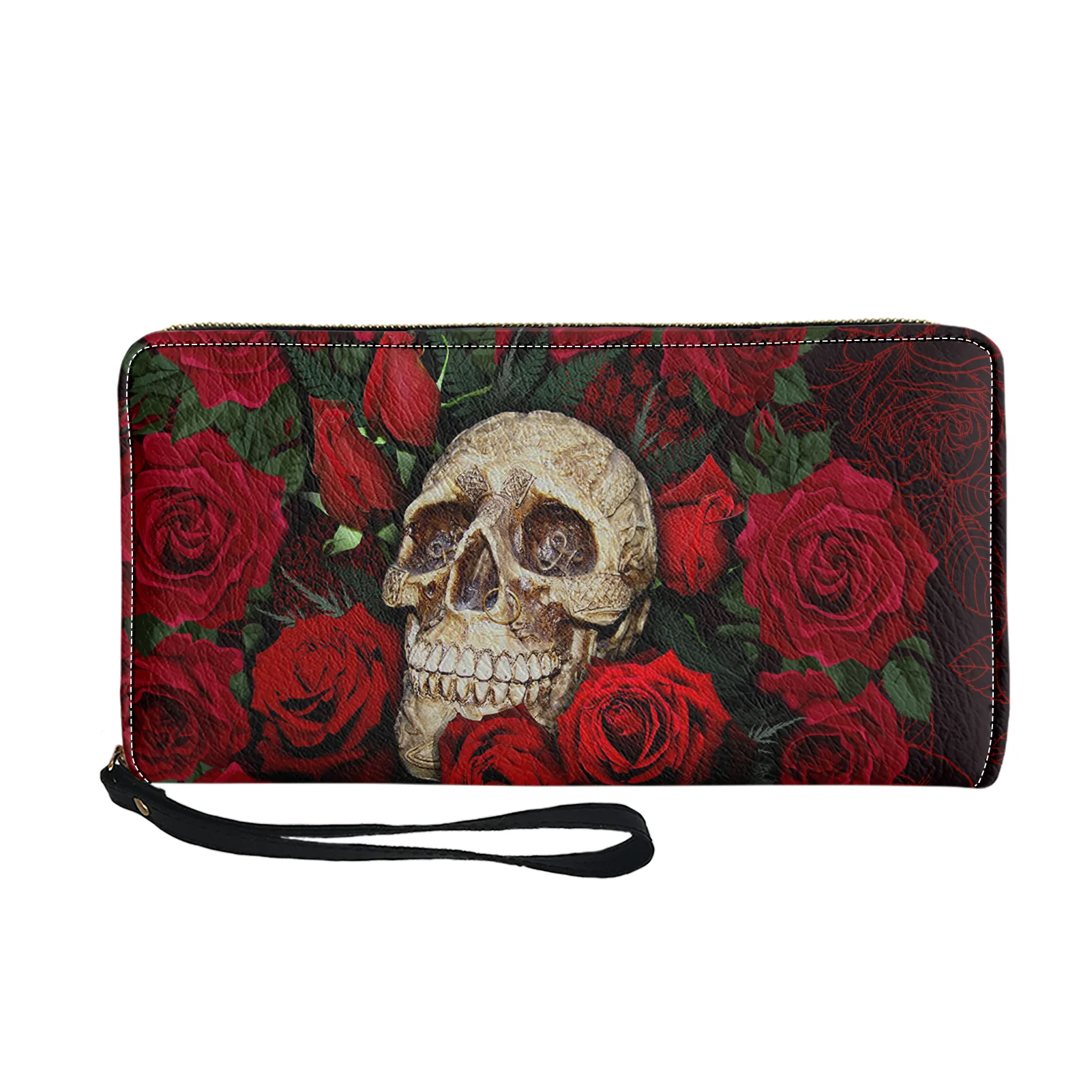 FORUDESIGNS Vintage Leather Long Wallet for Female Personlized Skull and Rose Flower Pattern Print Portable Purse Teen Girls
FORUDESIGNS Vintage Leather Long Wallet for Female Personlized Skull and Rose Flower Pattern Print Portable Purse Teen Girls
