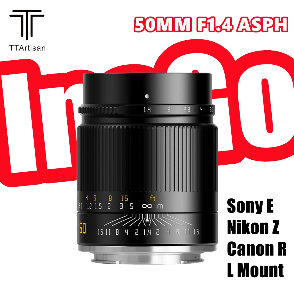 TTArtisan 50mm F1.4 ASPH Full Frame Manual Focus Lens for SonyE /NikonZ /CanonR /Sigma Leica Panasonic L Mount Cameras
TTArtisan 50mm F1.4 ASPH Full Frame Manual Focus Lens for SonyE /NikonZ /CanonR /Sigma Leica Panasonic L Mount Cameras