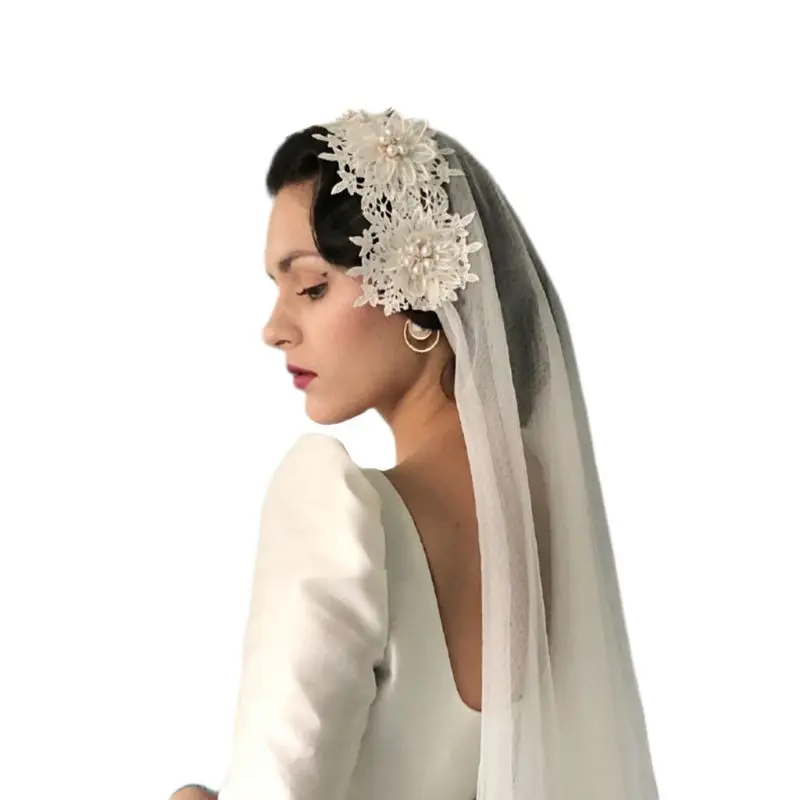 Wedding Veil Floral Lace Applique Imitation Pearl Rhinestone Flower Bridal Veil With Fixed Alligator Clips
Wedding Veil Floral Lace Applique Imitation Pearl Rhinestone Flower Bridal Veil With Fixed Alligator Clips