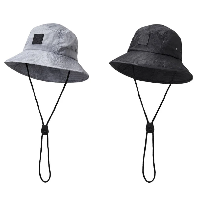 

Кепка рыбака для мужчин и женщин, металлическая нейлоновая шляпа от солнца, брендовая Спортивная, чёрная серая, лето 2021