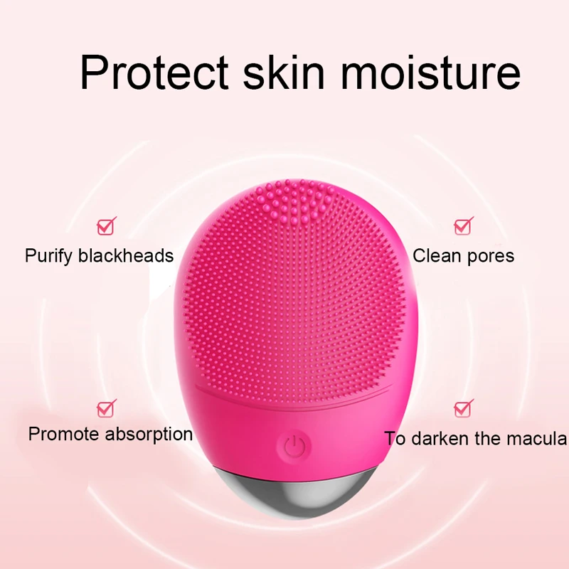 Silicone Face Cleansing Brush Electric Facial Cleanser Face Massager Cleansing Skin Deep Washing Massage Beauty Face Care Tool 
Silicone Face Cleansing Brush Electric Facial Cleanser Face Massager Cleansing Skin Deep Washing Massage Beauty Face Care Tool