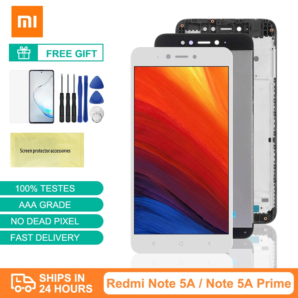 5.5" Original XIAOMI Redmi Note 5A LCD Display+Touch Screen Digitizer Assembly For Redmi Note5A Prime Display Y1 / Y1Lite Screen
5.5" Original XIAOMI Redmi Note 5A LCD Display+Touch Screen Digitizer Assembly For Redmi Note5A Prime Display Y1 / Y1Lite Screen